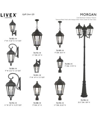 Morgan 3 Light Outdoor Post Top Lantern