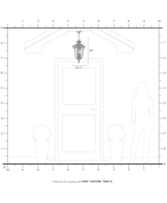 Oxford 3 Light Outdoor Pendant Lantern