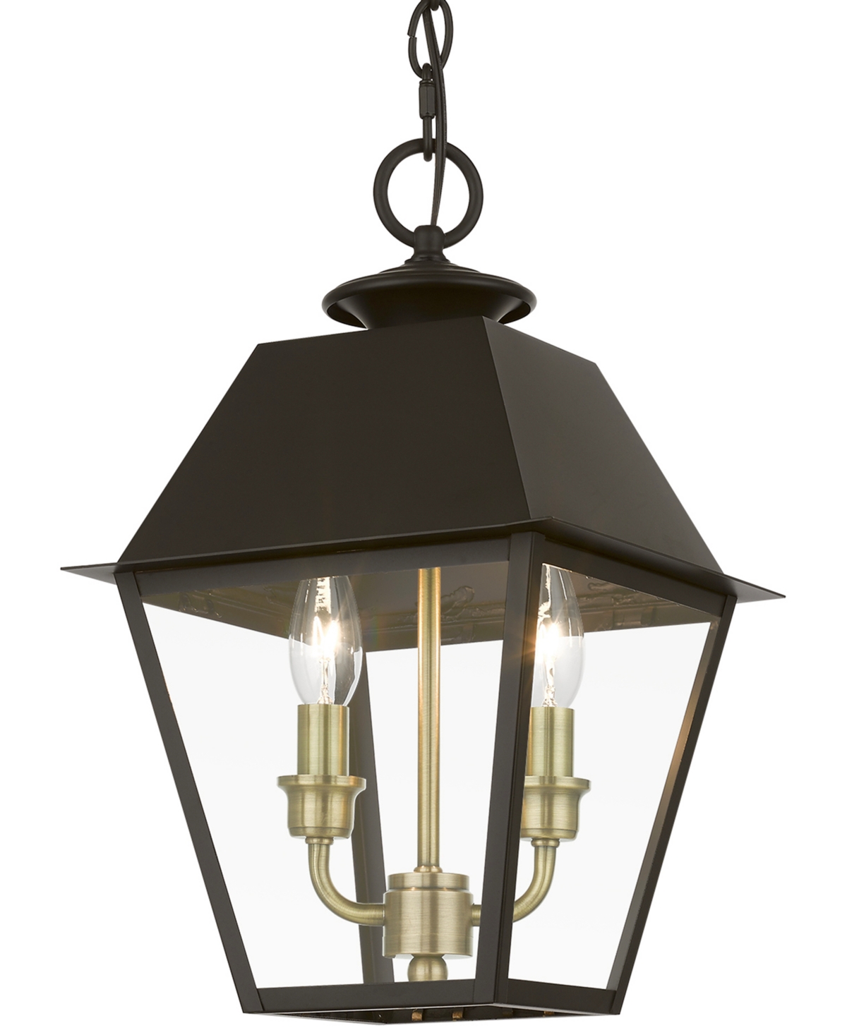 Livex Wentworth 2 Light Outdoor Medium Pendant Lantern