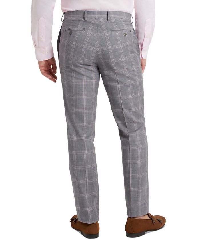 Tallia Men's Slim-Fit Plaid Wool Suit Separate Pants & Reviews - Suits ...