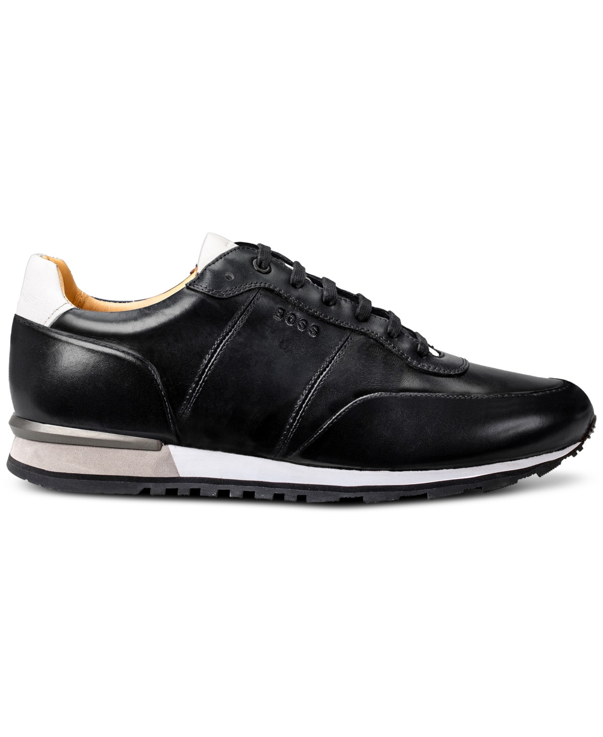 Hugo Boss By  Men's Parkour Low-cut Polished Athletic Sneaker In Black