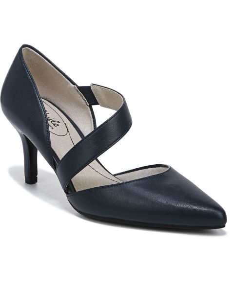 Женские туфли LifeStride Suki Asymmetrical Dress Pumps, цвет: Тёмно-синяя искусственная кожа