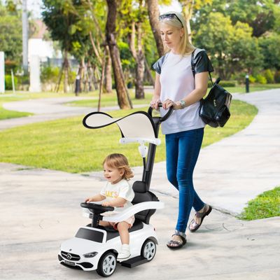 3 in 1 Ride on Push Car Mercedes Benz Toddler Stroller Sliding Car