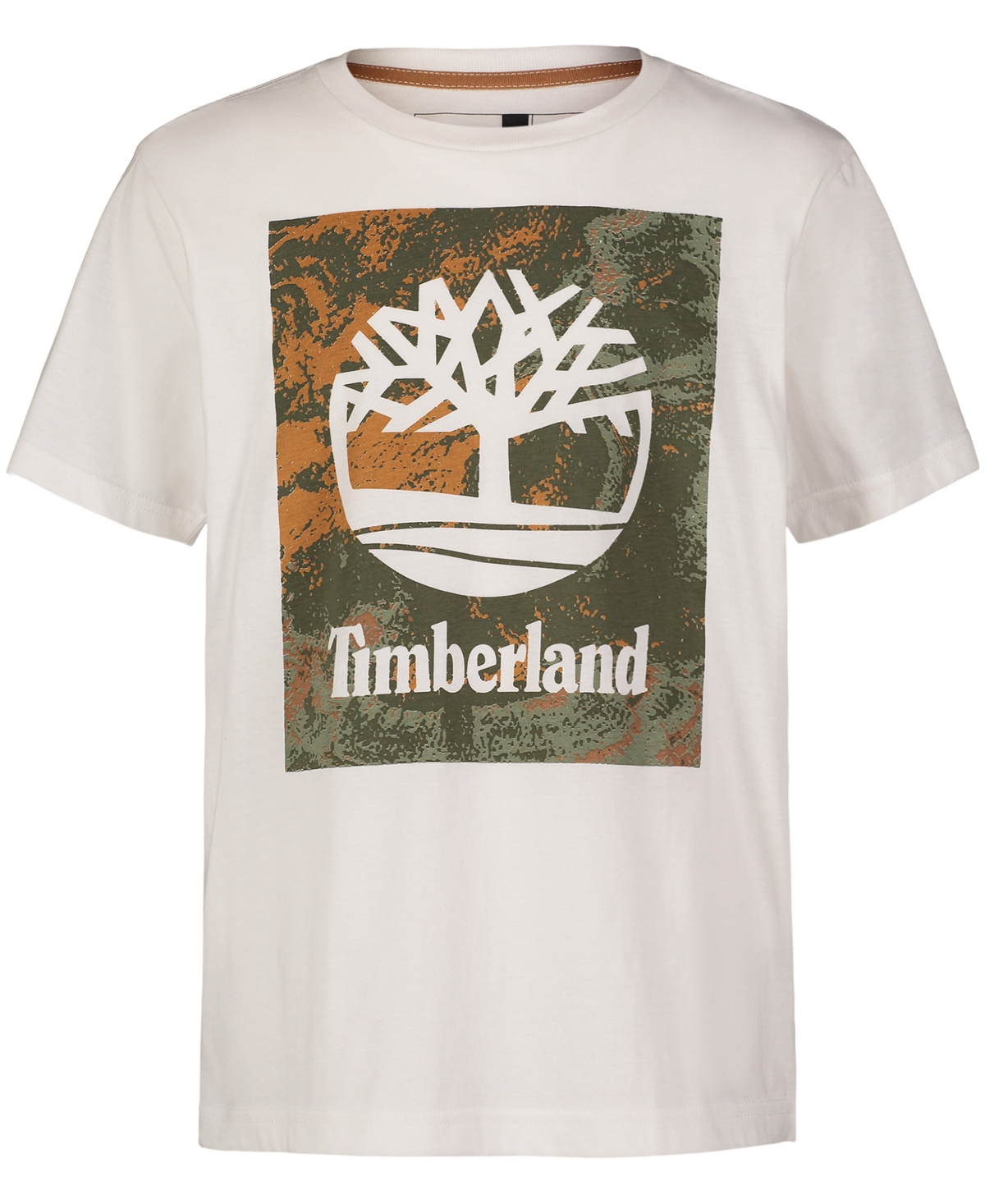 Timberland Big Boys Camouflage Box T-Shirt - White - Size L (14/16)