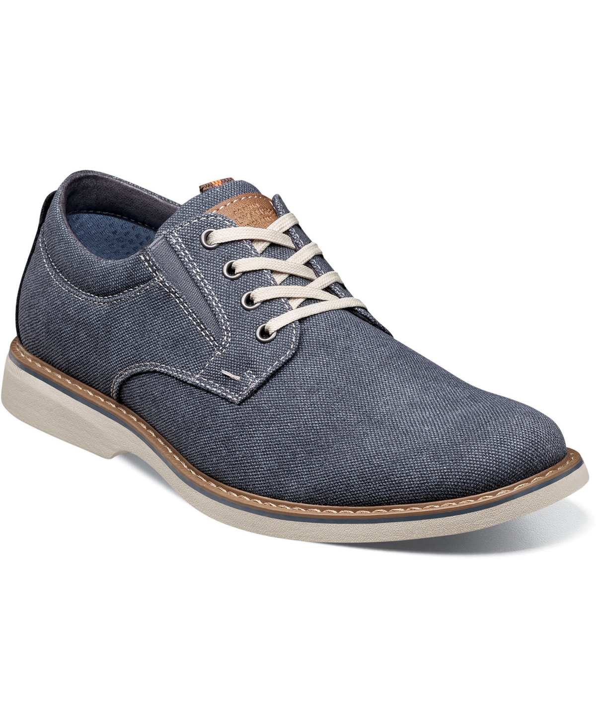 Nunn Bush Men's Otto Canvas Plain Toe Oxford Shoes In Blue Denim