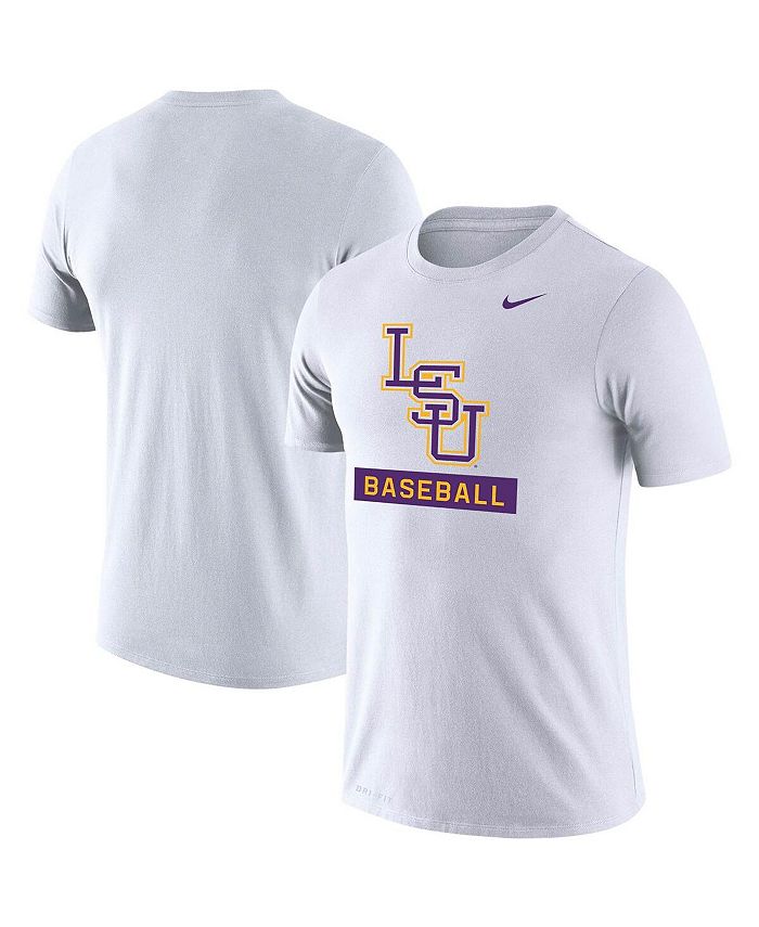 Nike Men's White LSU Tigers Baseball Logo Stack Legend Performance T ...