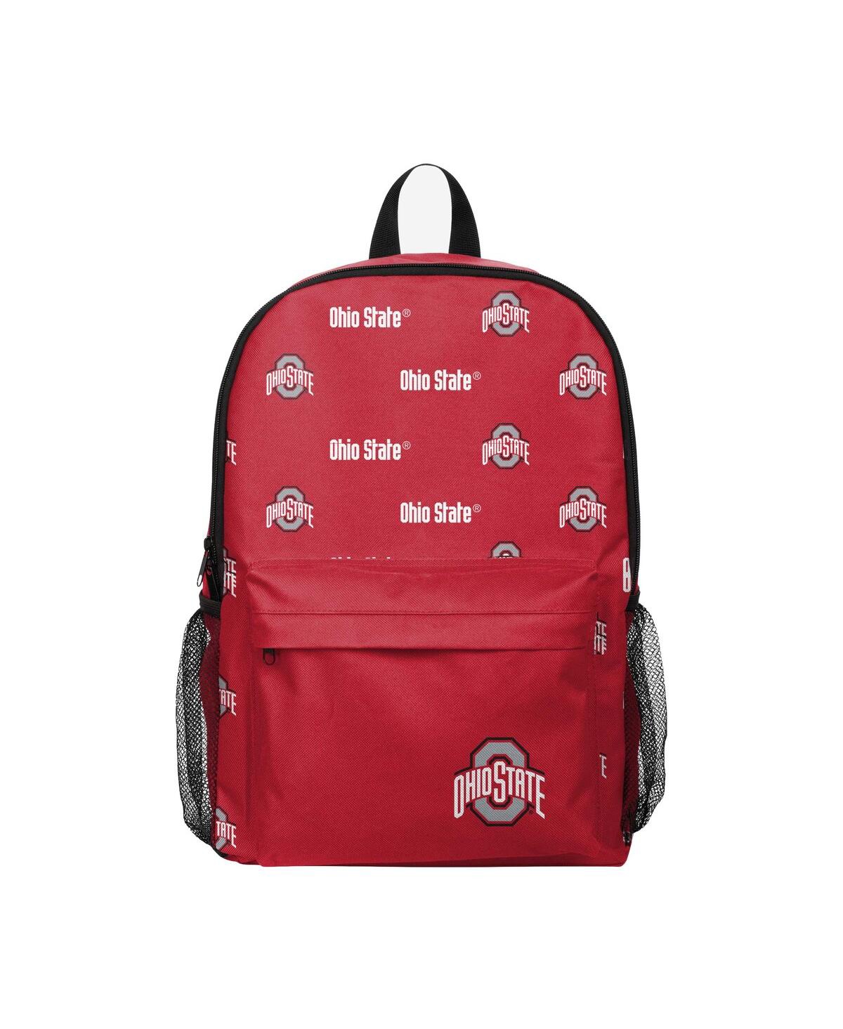 Foco Kids' Youth Boys And Girls  Ohio State Buckeyes Repeat Logo Backpack In Red