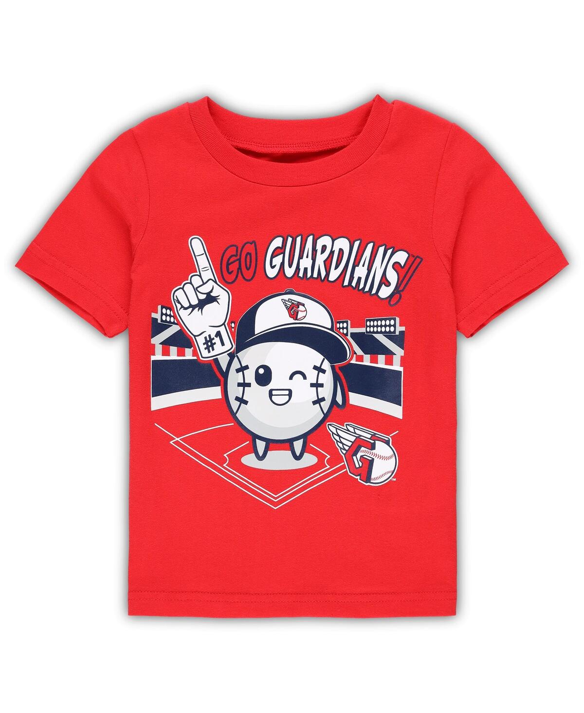 Shop Outerstuff Toddler Boys And Girls Red Cleveland Guardians Ball Boy T-shirt
