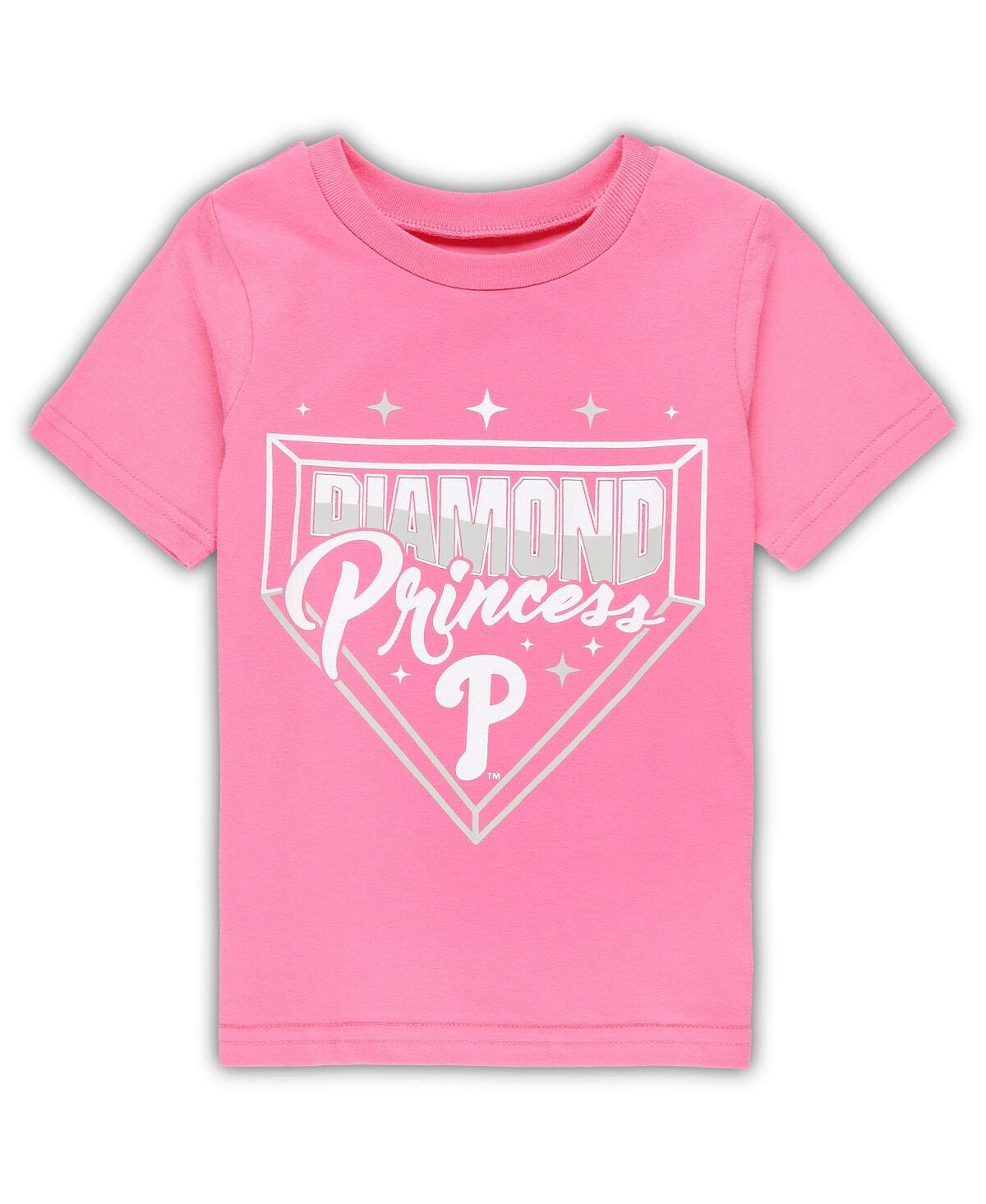Outerstuff Toddler Girls Pink Houston Astros Diamond Princess T-shirt In Pink