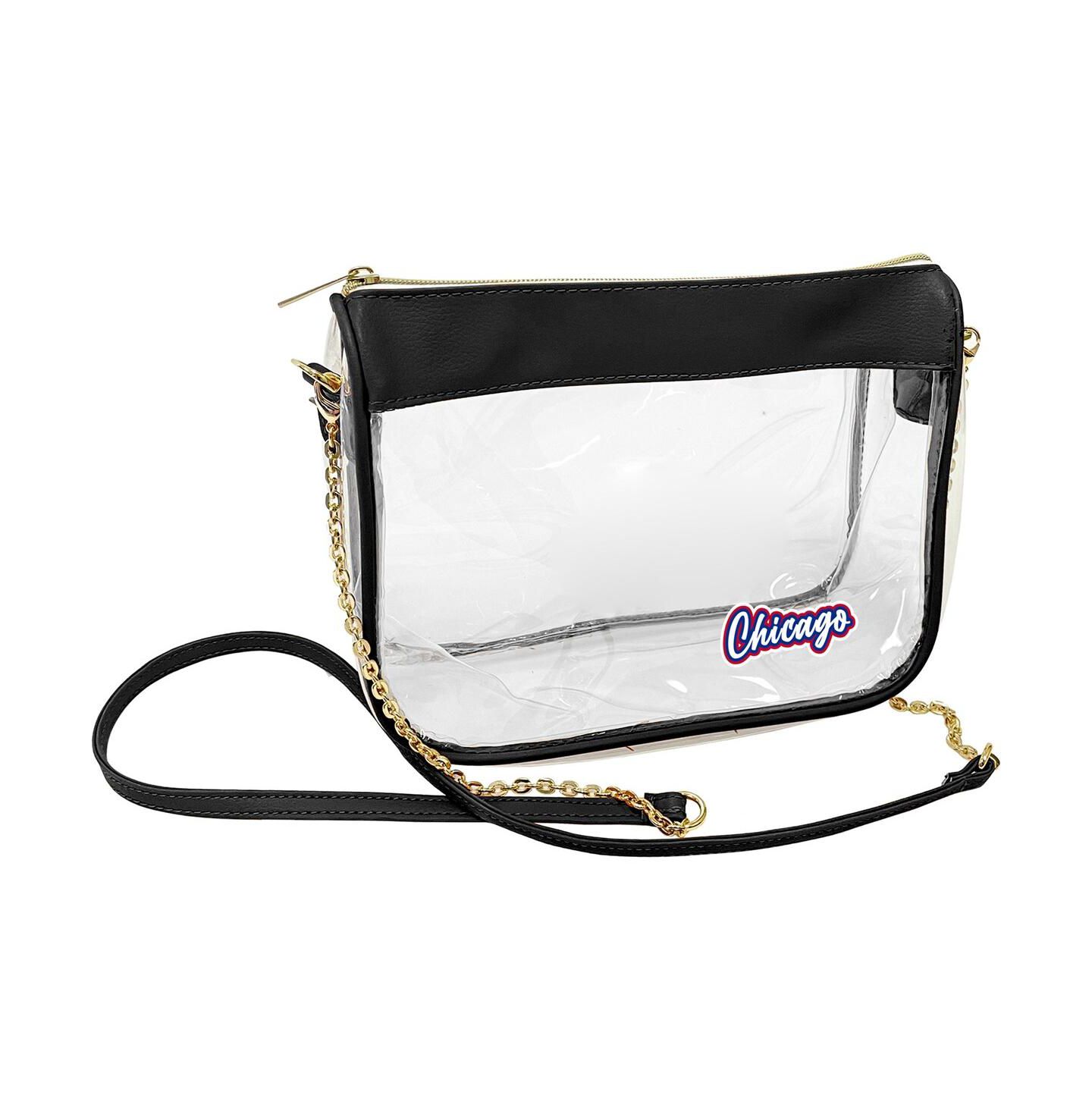 Женская сумка Logo Brands Chicago Cubs Hype Stadium Crossbody Clear — фото 1