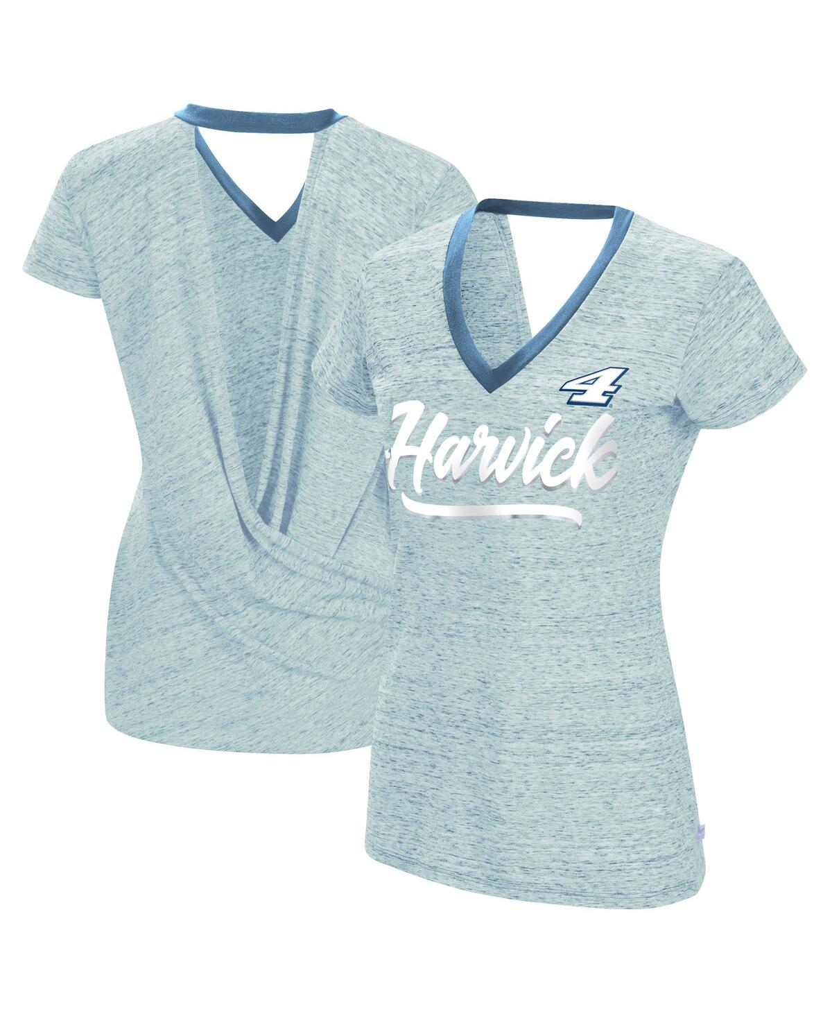 Touché Women's Touch Heather Powder Blue Kevin Harvick Halftime Back Wrap T-shirt