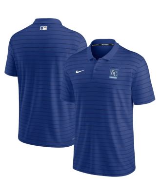 Men's Royal Kansas City Royals Authentic Collection Striped Performance Pique Polo Shirt