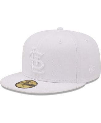 Men's St. Louis Cardinals White on White Logo 59FIFTY Fitted Hat