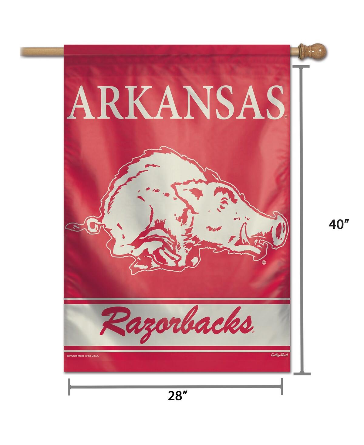 Wincraft Arkansas Razorbacks 28" X 40" College Vault Single-sided Vertical Banner In Red