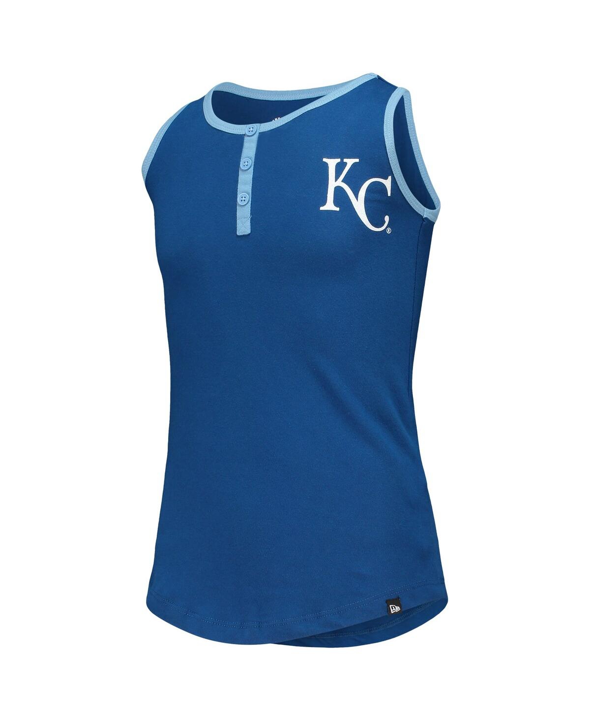 NEW ERA BIG GIRLS NEW ERA ROYAL KANSAS CITY ROYALS HENLEY TANK TOP 