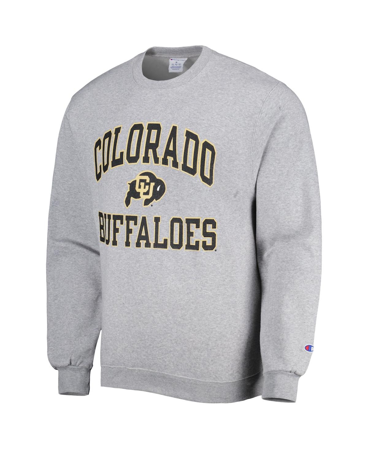 Men's ChampionColorado Buffaloes High Motor Pullover Sweatshirt - Heather Gray