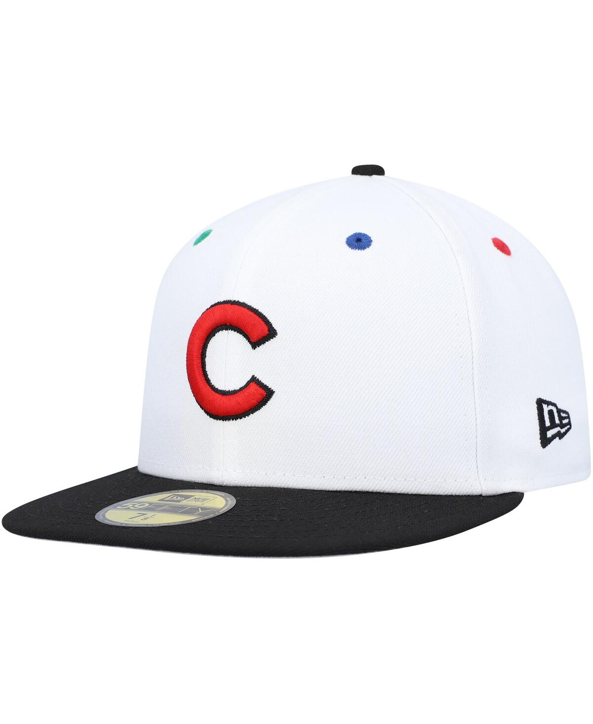 Shop New Era Men's  White, Black Chicago Cubs 1962 Mlb All-star Game Primary Eye 59fifty Fitted Hat In White,black