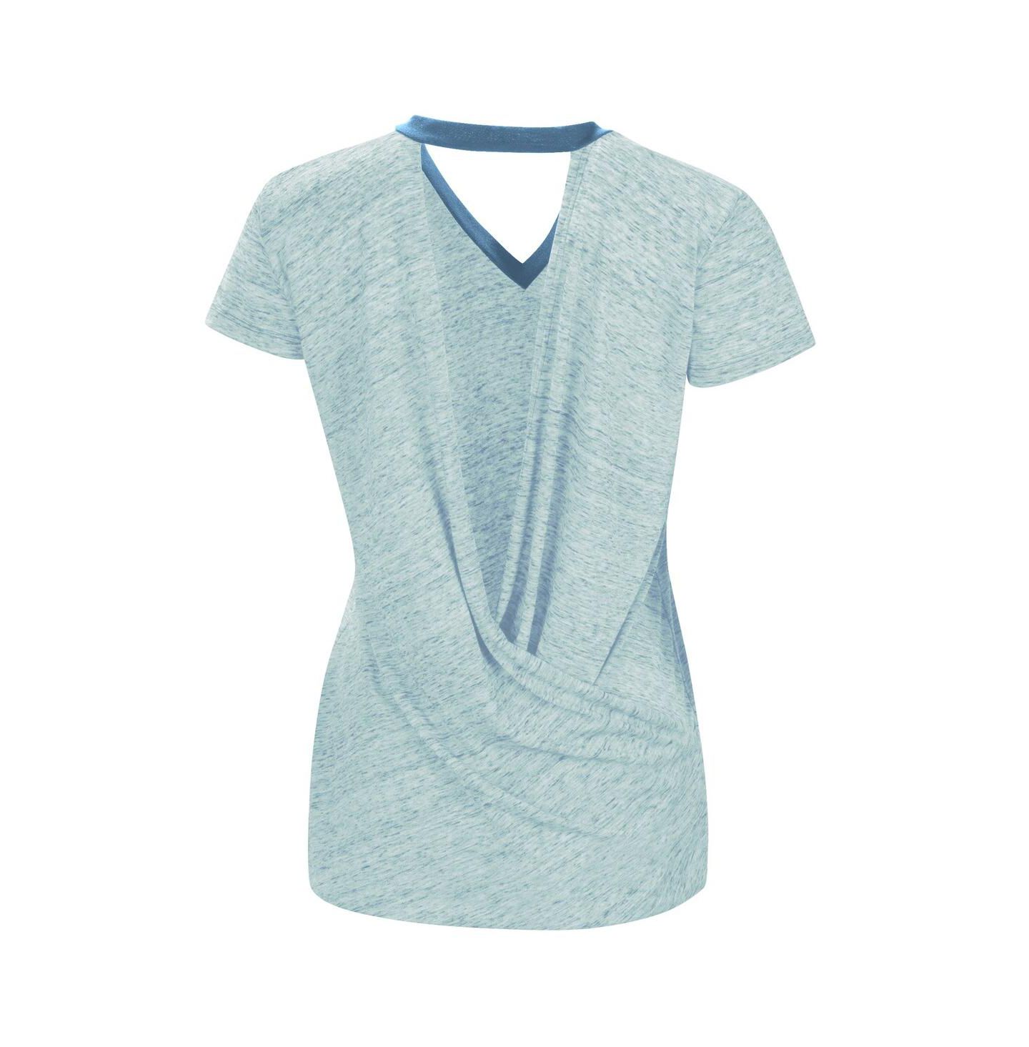 Женская футболка Touch Heather Powder Blue Kevin Harvick Halftime Back Wrap — фото 3