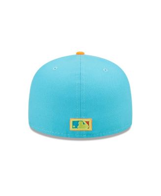 Men's Blue and Orange Boston Red Sox Vice Highlighter 59FIFTY Fitted Hat