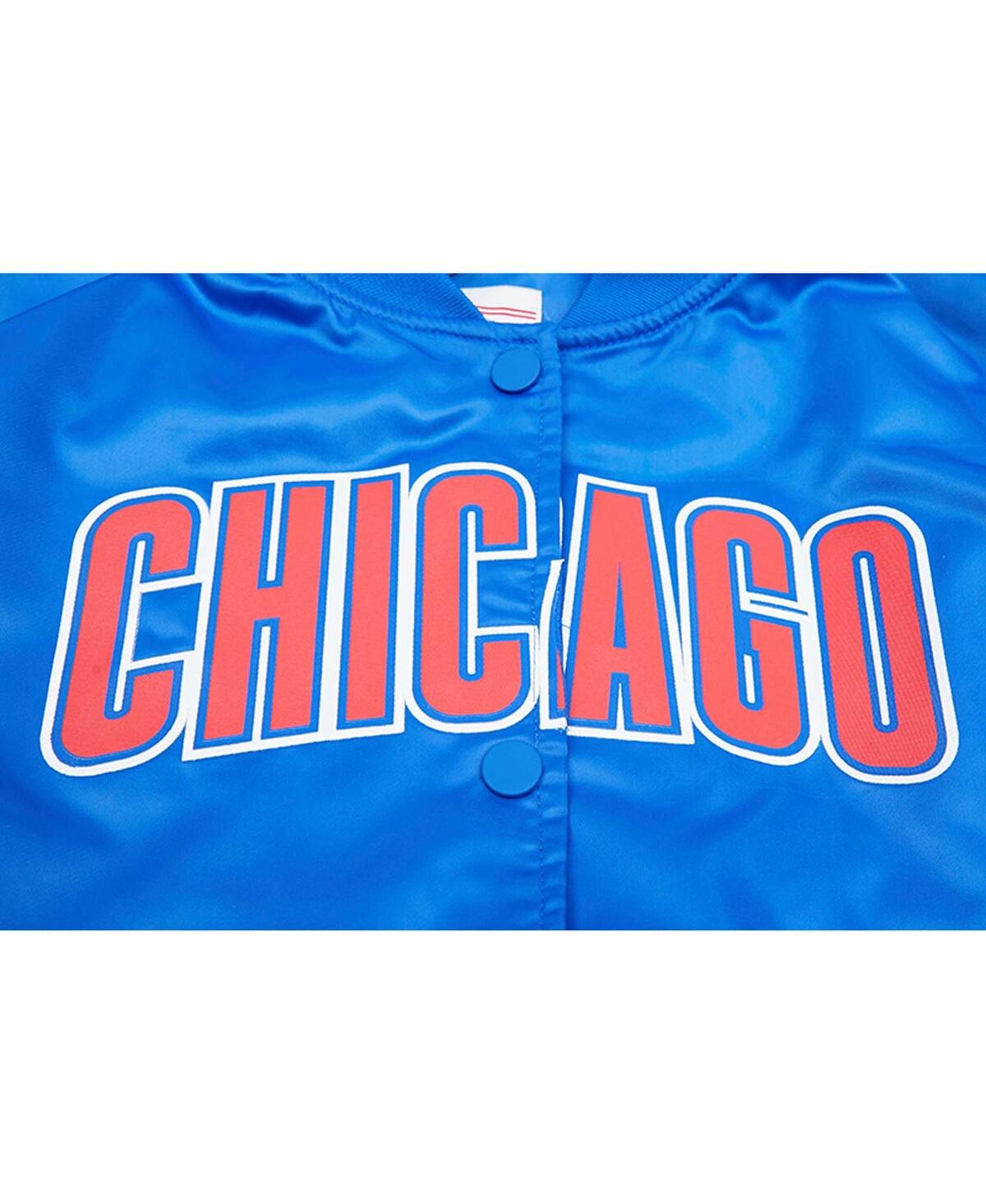 Women's Pro StandardChicago Cubs Satin Full-Snap Varsity Jacket - Royal