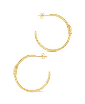 Erin Gray Laguna 18mm Hoops in Sterling Silver main image 1