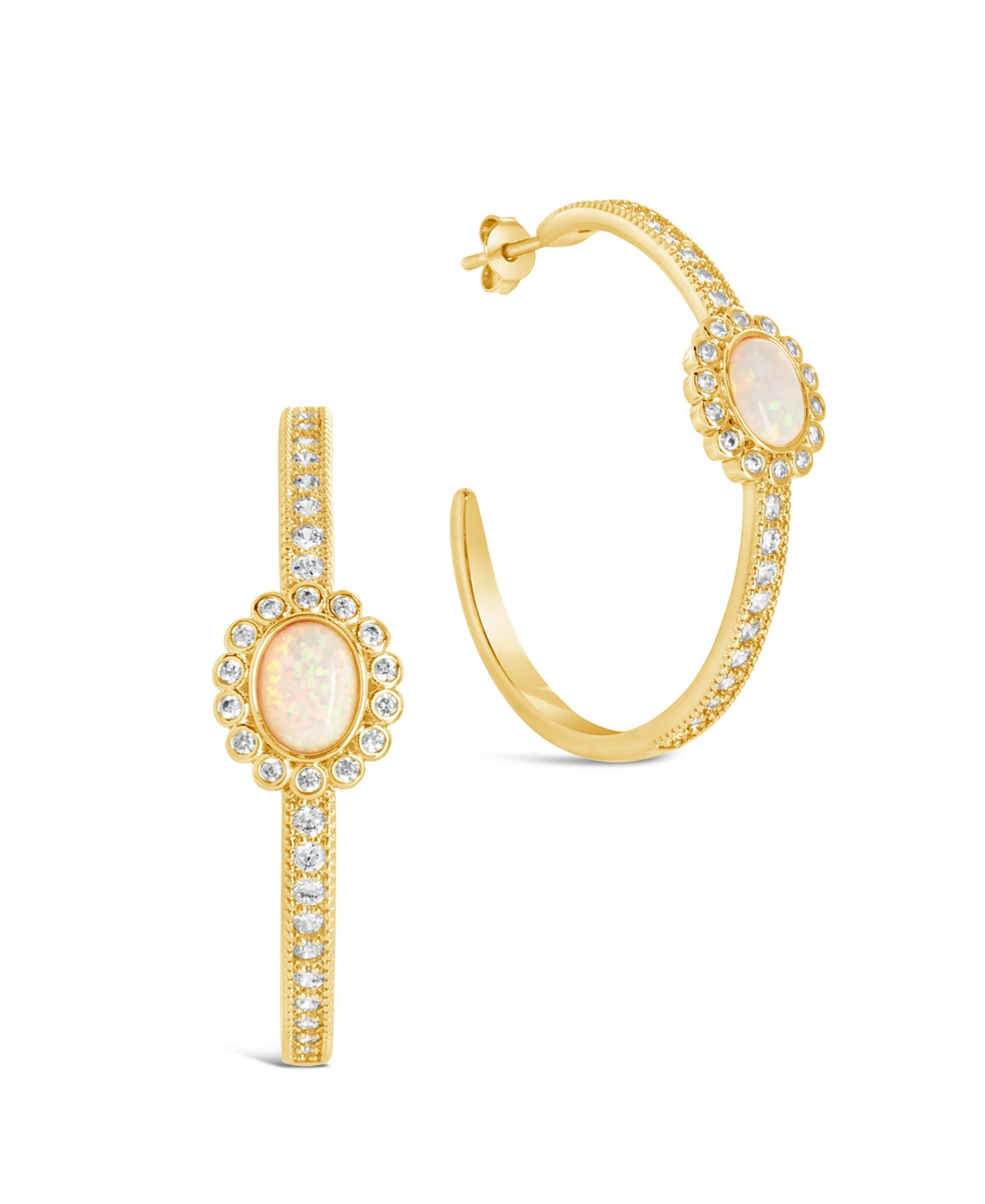 Sterling Forever Carina Hoops In Gold