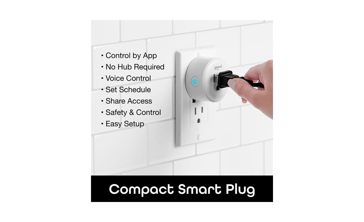 Geeni Dot Smart Wi-Fi Outlet Plug, (2 Pack)  No Hub Required  Works with Amazon Alexa and Google Assistant, Requires GHz Wi-Fi - Whit