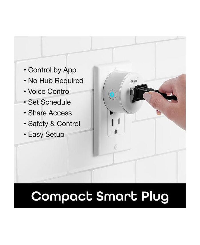 Geeni DOT Smart WiFi Outlet Plug, White, (2 Pack) No Hub Required