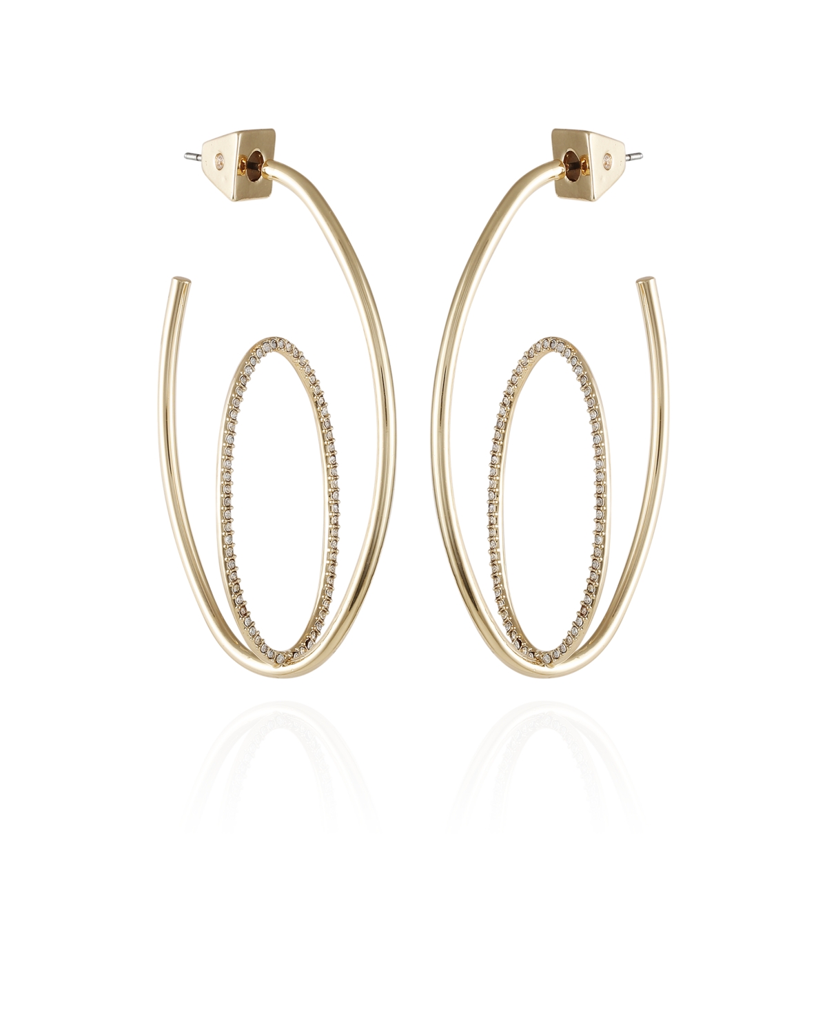Vince Camuto Orbital Double Hoop Earrings In Gold