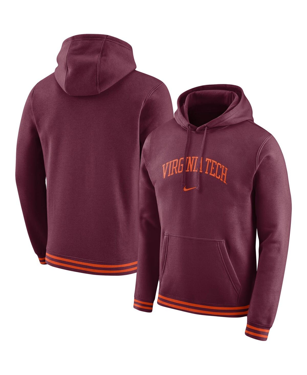 Men's NikeVirginia Tech Hokies Sketch Retro Pullover Hoodie - Maroon