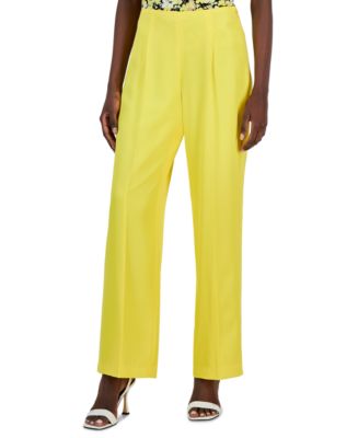 Anne Klein Women's Pleated Side-Zip Wide-Leg Pants - Macy's