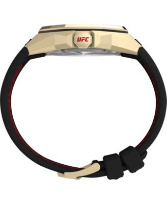 UFC Men's Quartz Pro Silicone Black Watch, 44mm