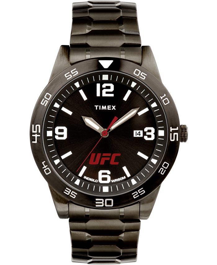Timex UFC Men s Quartz Legend Stainless Steel Gunmetal watch 42mm