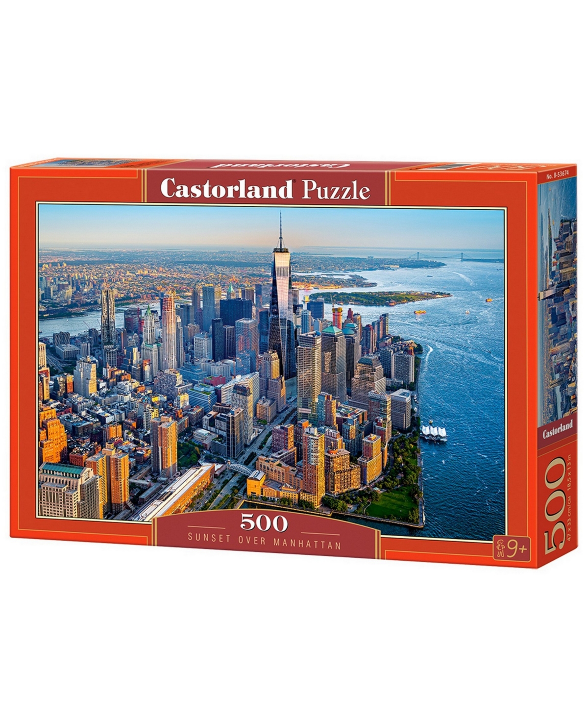 Castorland Kids' Sunset Over Manhattan Jigsaw Puzzle Set, 500 Piece In Multicolor