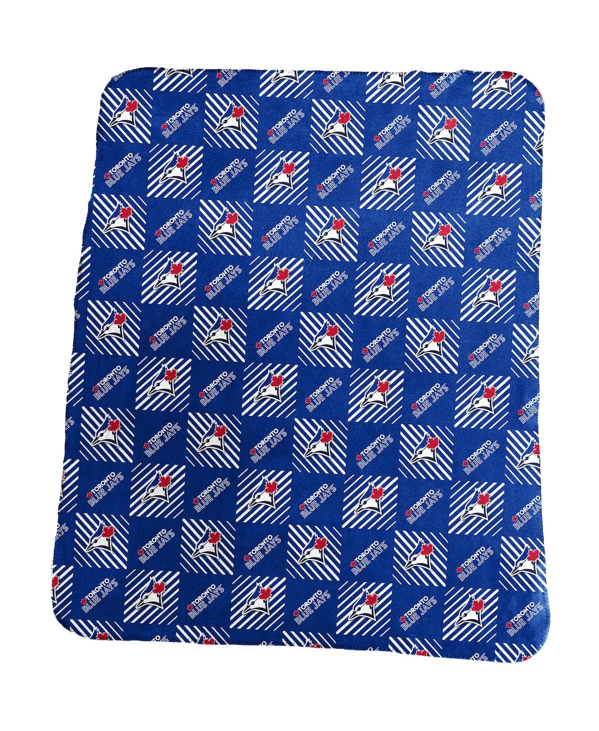 Logo Brands Toronto Blue Jays 60'' X 50'' Repeating Pattern Fleece Throw Blanket In Royal