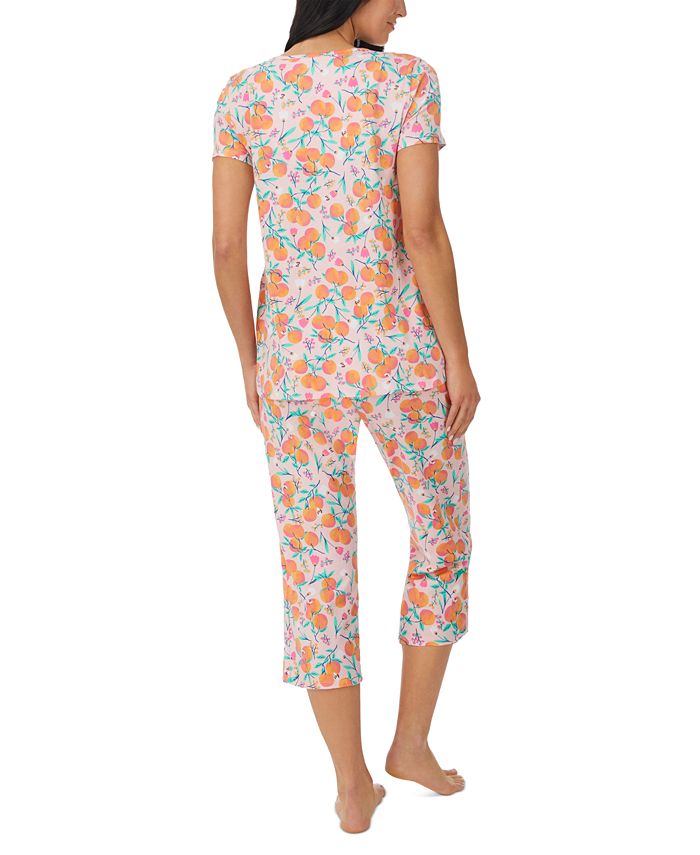Cuddl Duds Women's Short-Sleeved Top & Capri Pants Pajama Set & Reviews ...