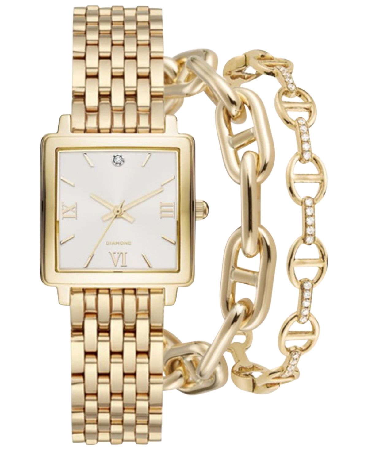 Women's Gold-Tone Bracelet Watch 28mm Gift Set - Gold