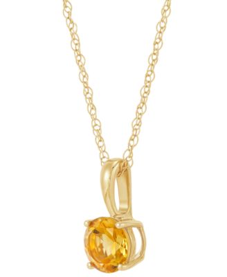 Birthstone Pendant in 14k Gold or 14k White Gold