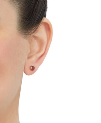 Birthstone Stud Earrings in 14k Gold or 14k White Gold