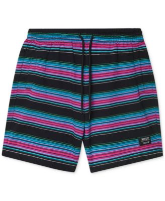 WeSC - Men's Marty Neon Light Classic-Fit Stripe Drawstring Shorts