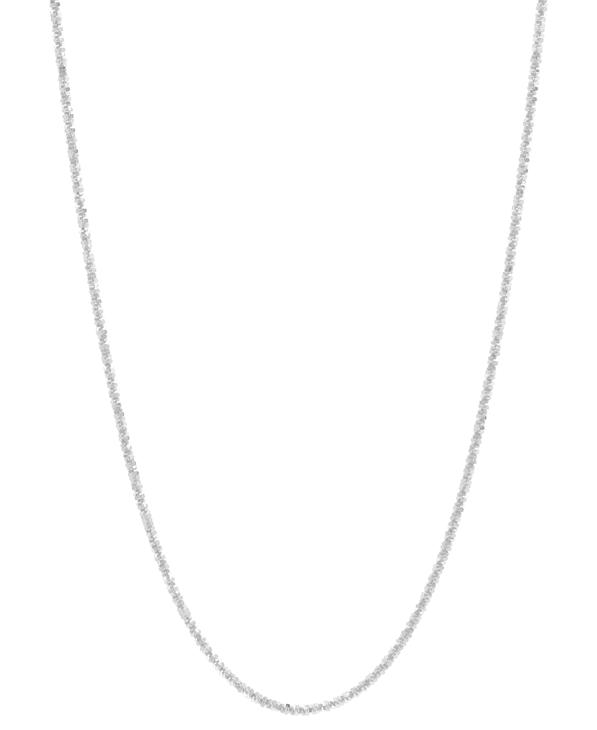 Italian Gold Crisscross Link 18" Chain Necklace In 14k Gold In White Gold