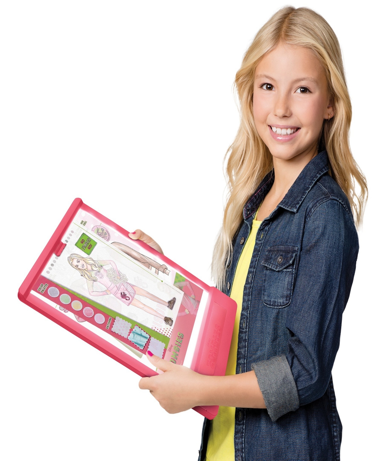 Disney Zombie Fashion Design Tracing Light Table 9 Piece Set, Make It Real, Sketchbook, Stickers Coloring Pencils, Lights Up For Easy Tracing, Draw Sk