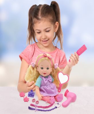 Talking Hair Styling Playset 16 Piece 12" Doll Playset, New Adventures, Children's Pretend Play, Ages 3 and up