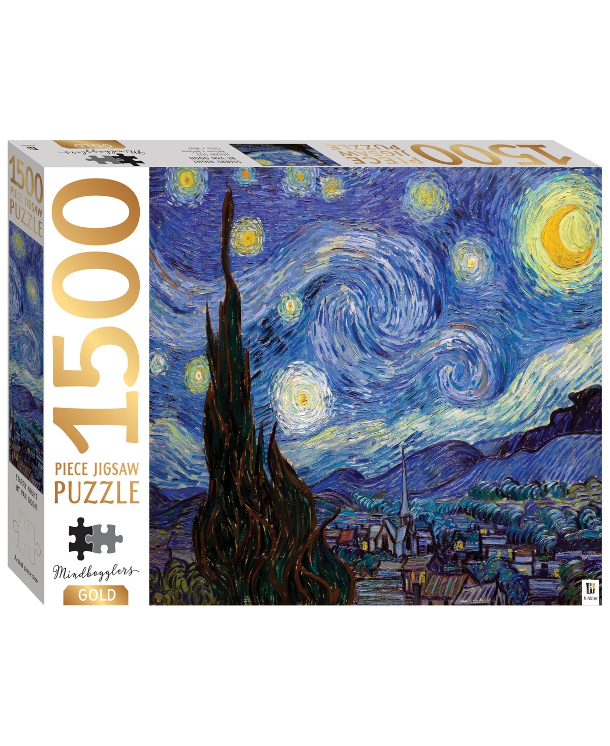 Mindbogglers Kids' Gold-tone Foil 1500-piece Jigsaw Puzzle Starry Night By Van Gogh Jigsaws For Adults Deluxe Jigsaw Pu In Multi