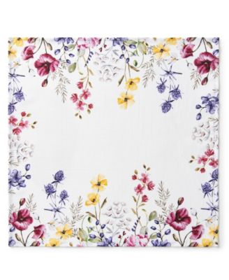 Poppy Wildflower Border Napkin Set of 4