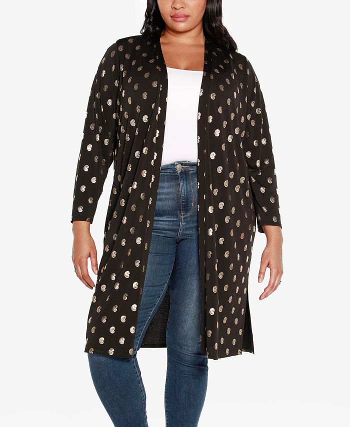 Macys plus size kimono best sale