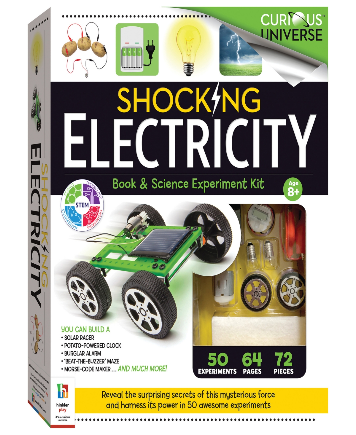 Curious Universe Shocking Electricity Science Kit 50 Science Experiments With 70 Piece Kit Diy Science For Kids, Crea In Multi