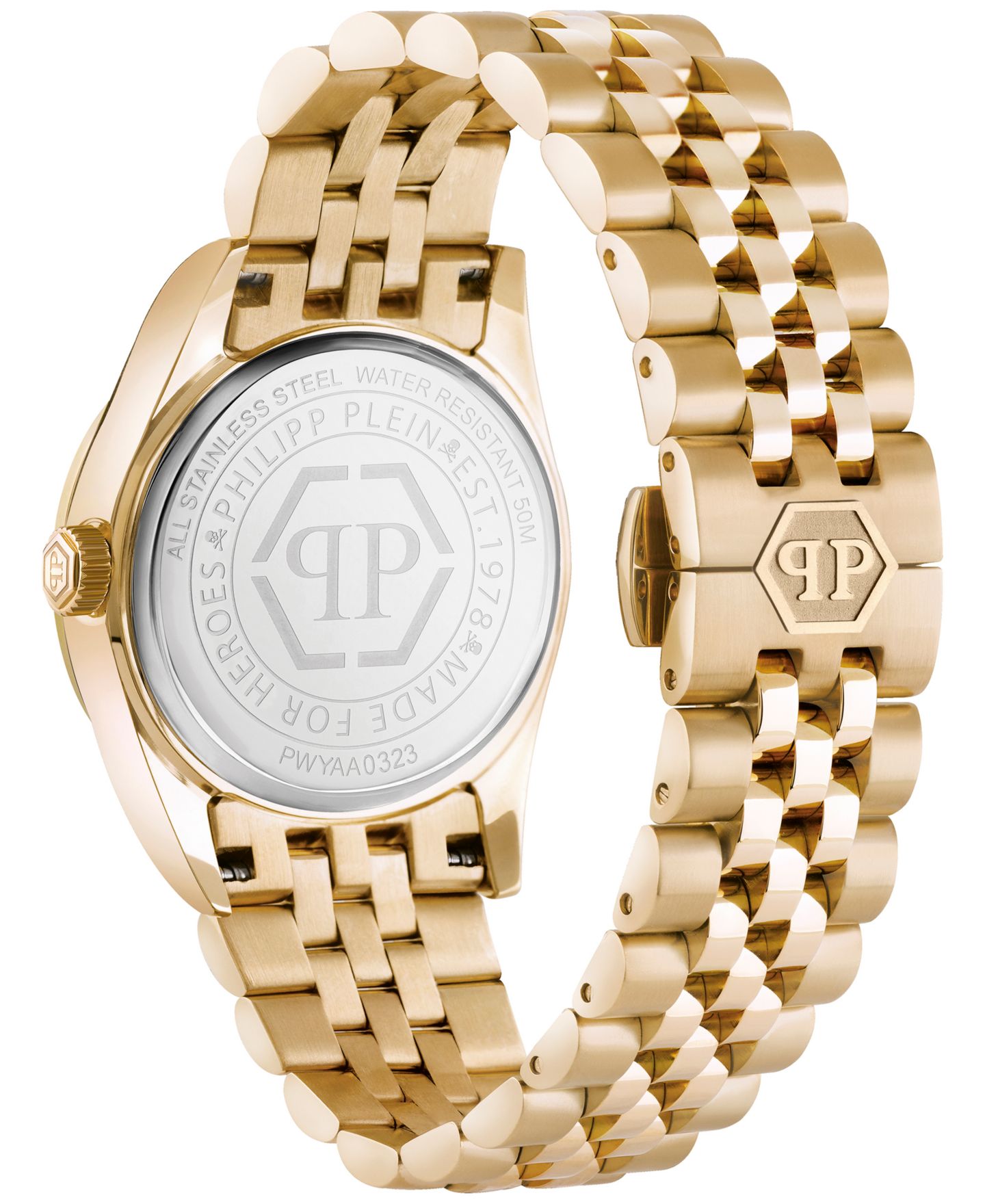 Женские часы Philipp Plein Date Superlative Gold Ion-Plated Bracelet Watch 34mm — фото 3