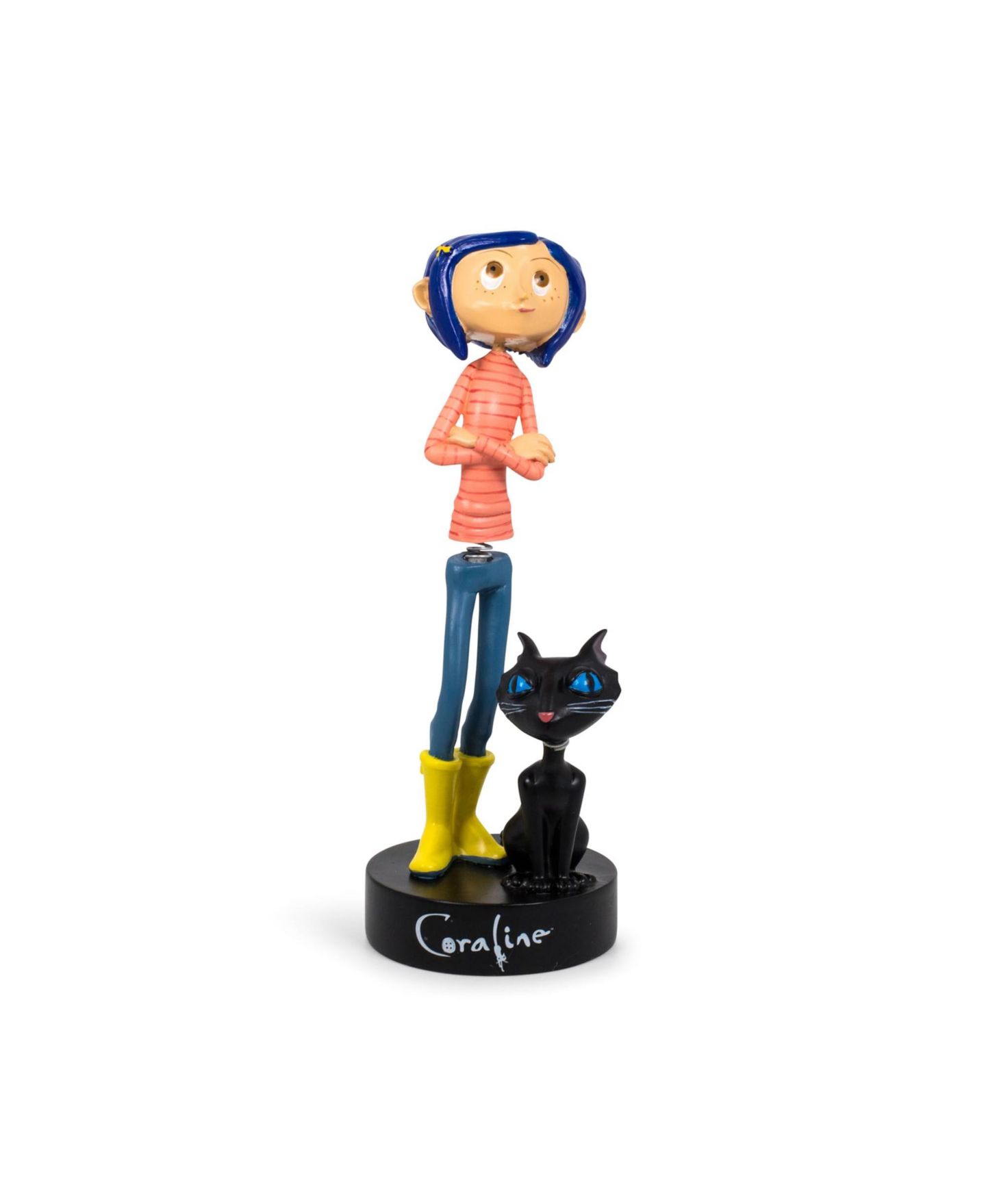 Детские фигурки Surreal Entertainment Coraline With Cat 6.5" Bobblehead, 14 Years & Up, цвет: Синий — фото 1