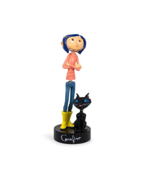 Детские фигурки Surreal Entertainment Coraline With Cat 6.5" Bobblehead, 14 Years & Up, цвет: Синий